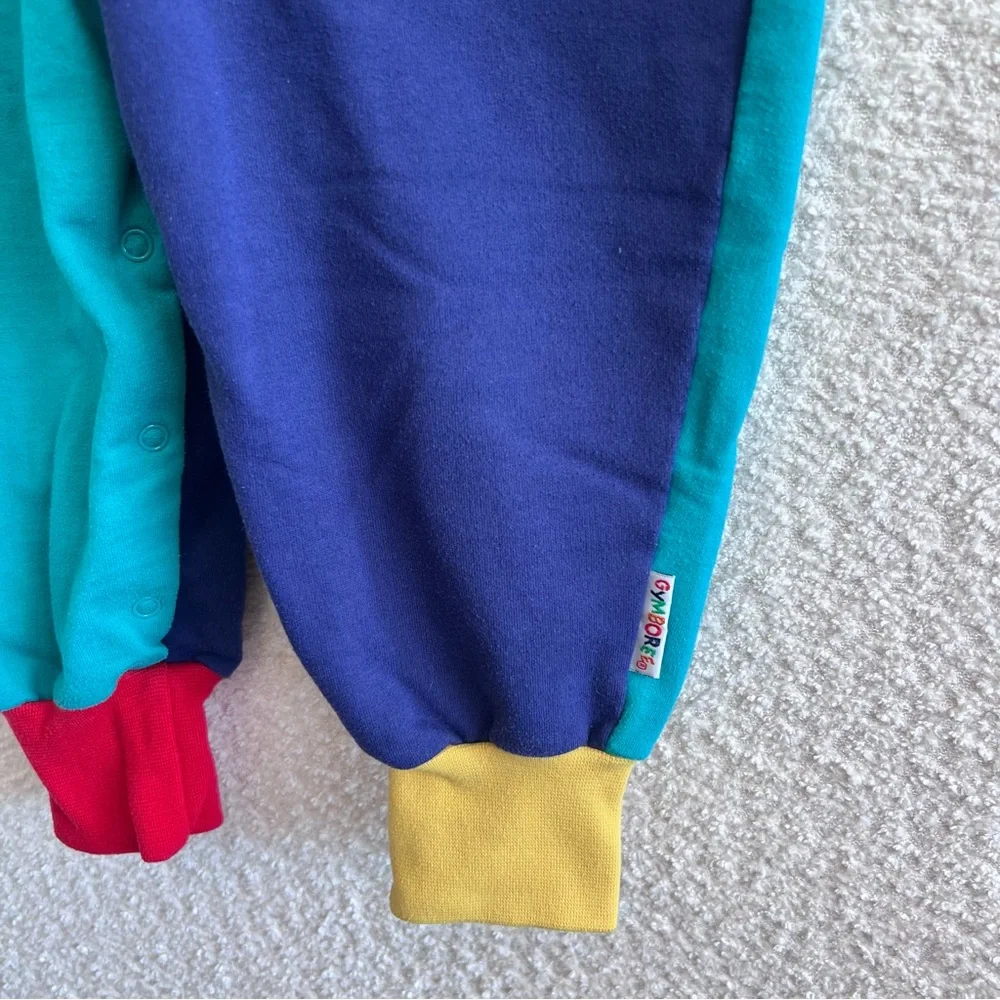 Gymboree Vintage Colorblock 90s Blue One‎ Piece Romper Size 18-24 Months/Small
